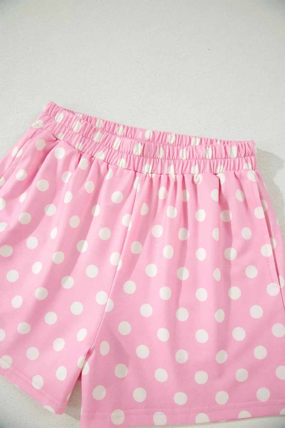 Polka Dot Short Sleeve Top and Shorts Set, view 7
