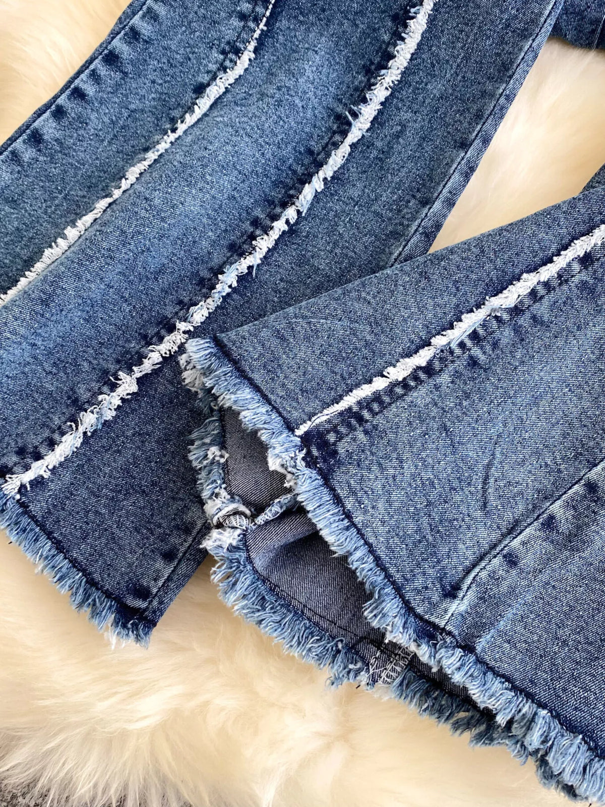 Denim cami and flares coordinated outfit