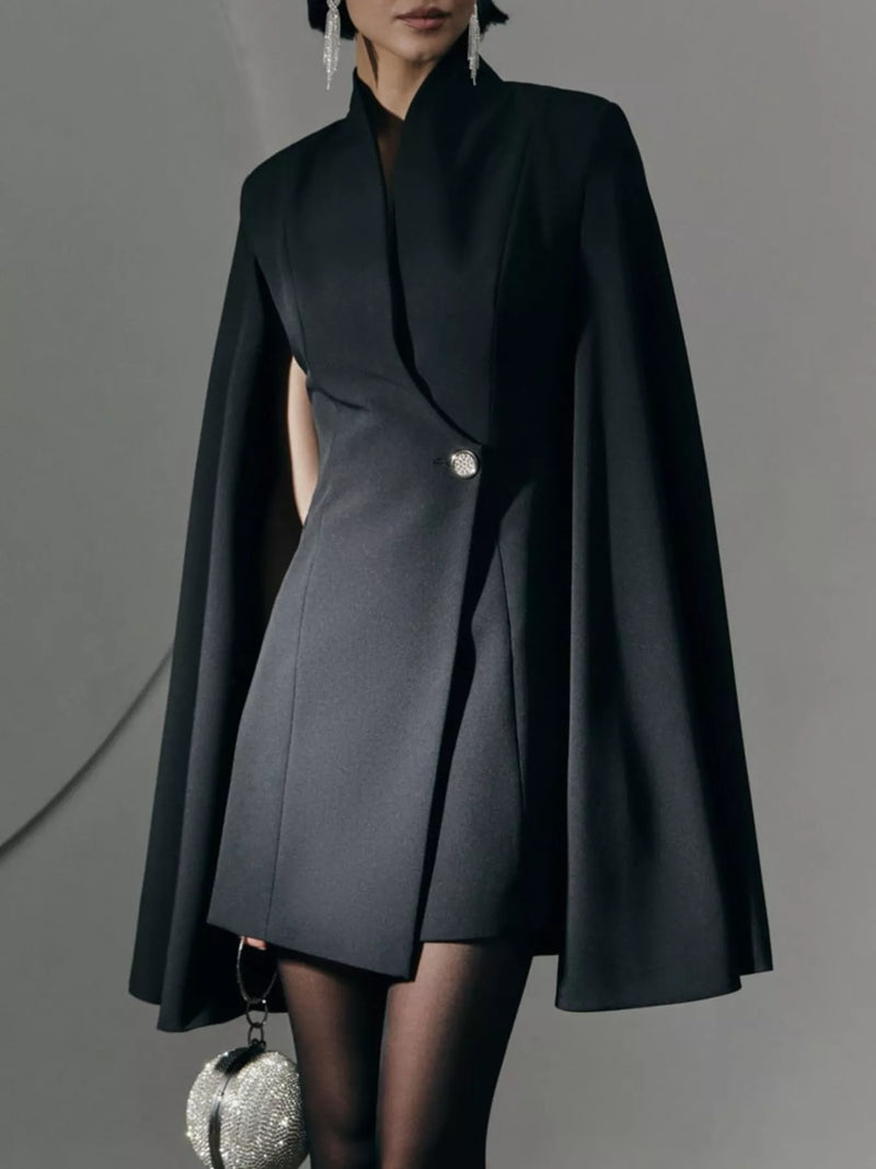 one button mini blazer dress front view
