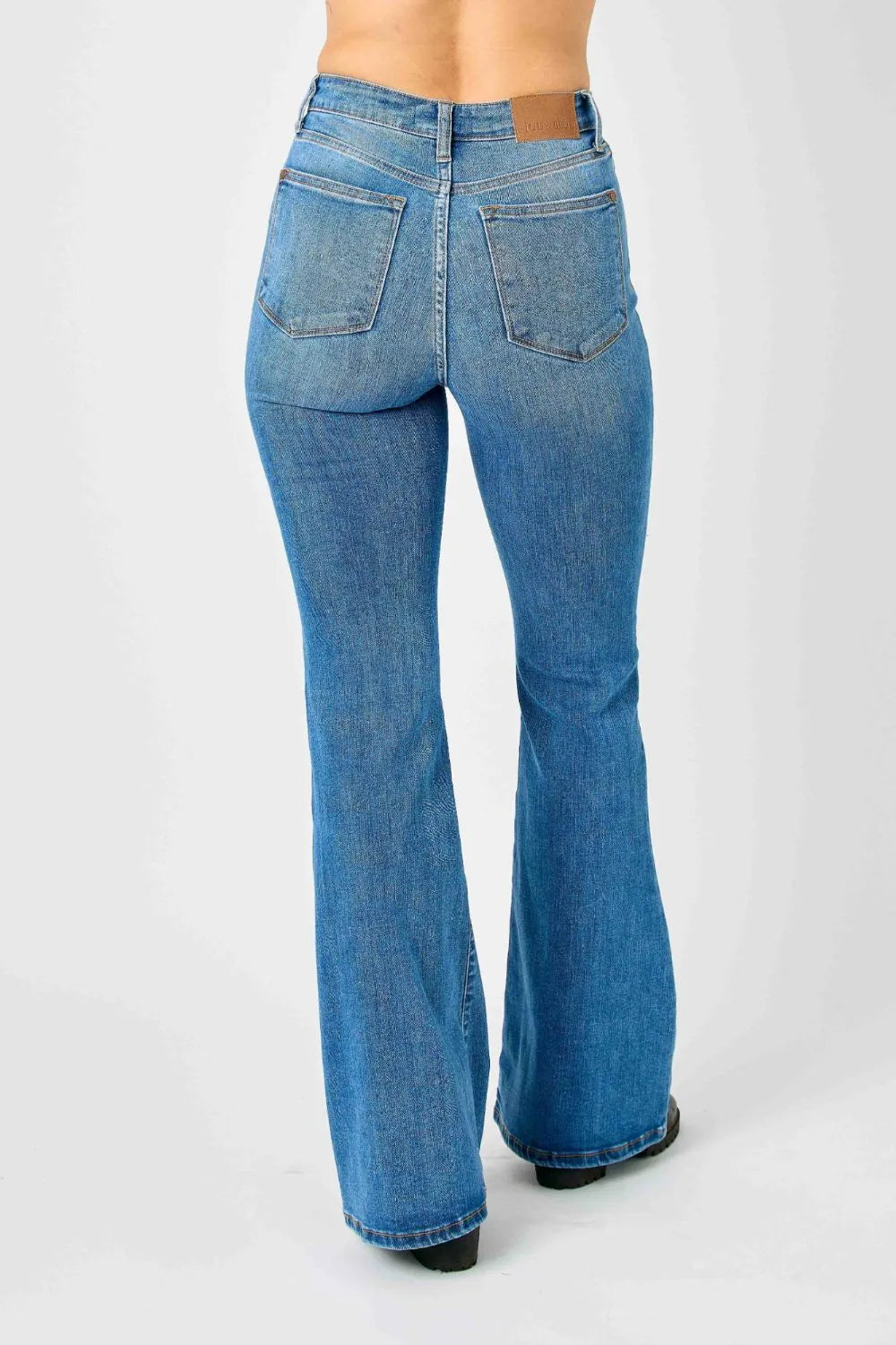 Judy Blue Full Size High-Waisted Classic Flare Jeans Plus Size - Fashorio