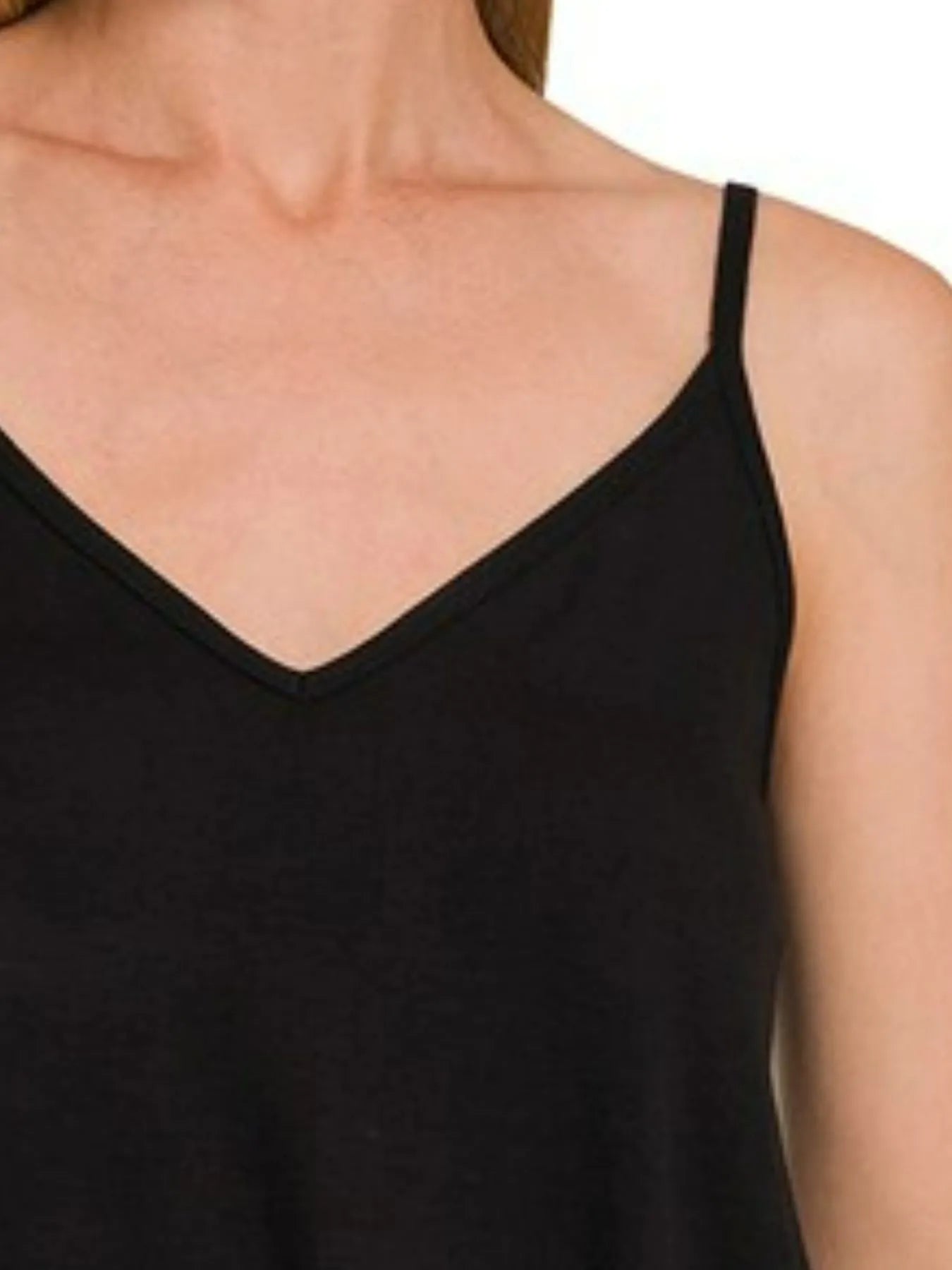Zenana Two-Way V and Scoop Neck Reversible Spaghetti Cami - Fashorio