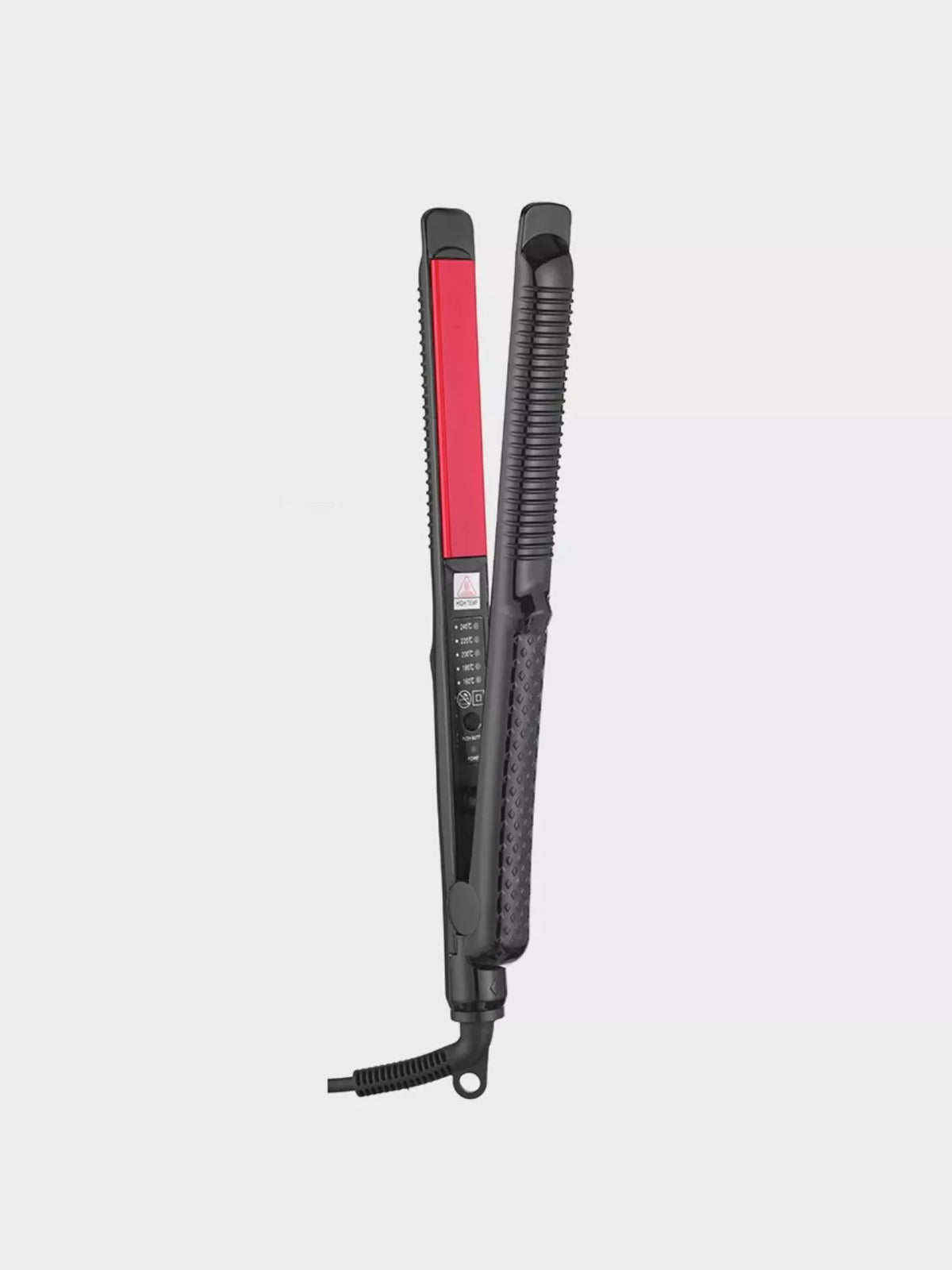 Hair straightener curling and straightening demonstration