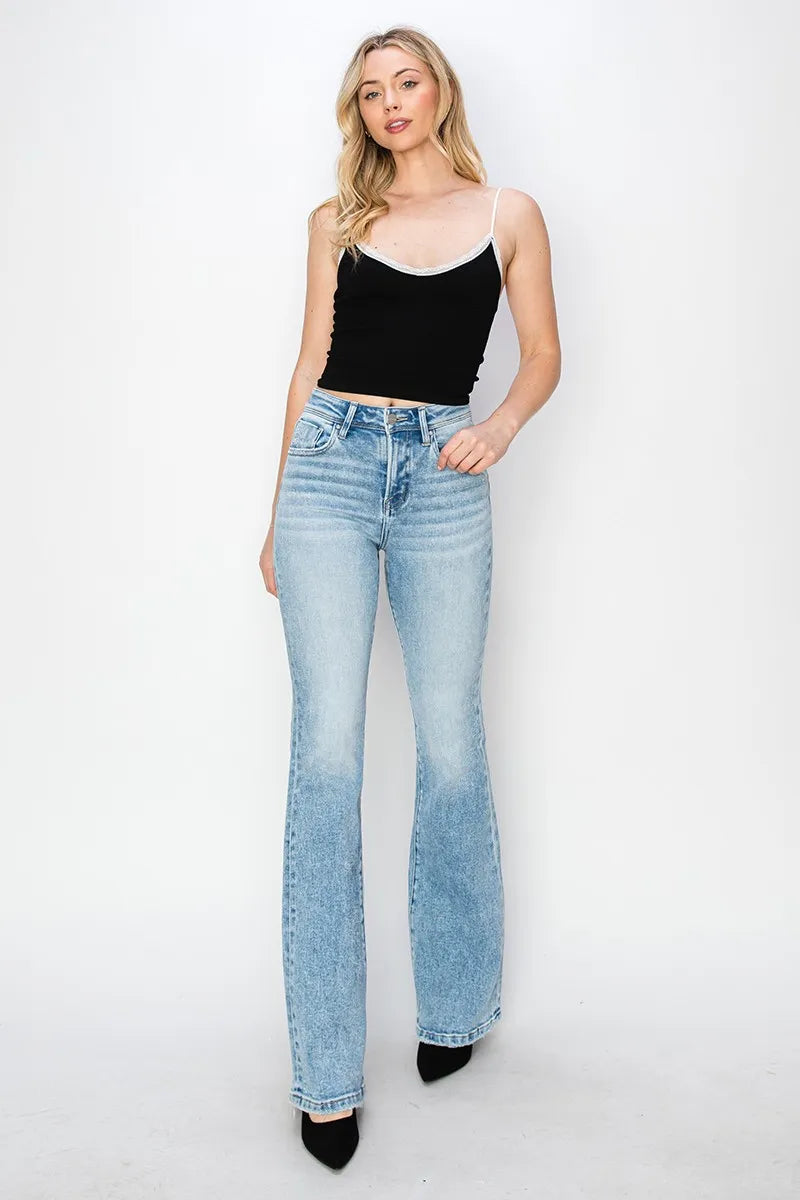 RISEN High Rise Bootcut Jeans - Fashorio