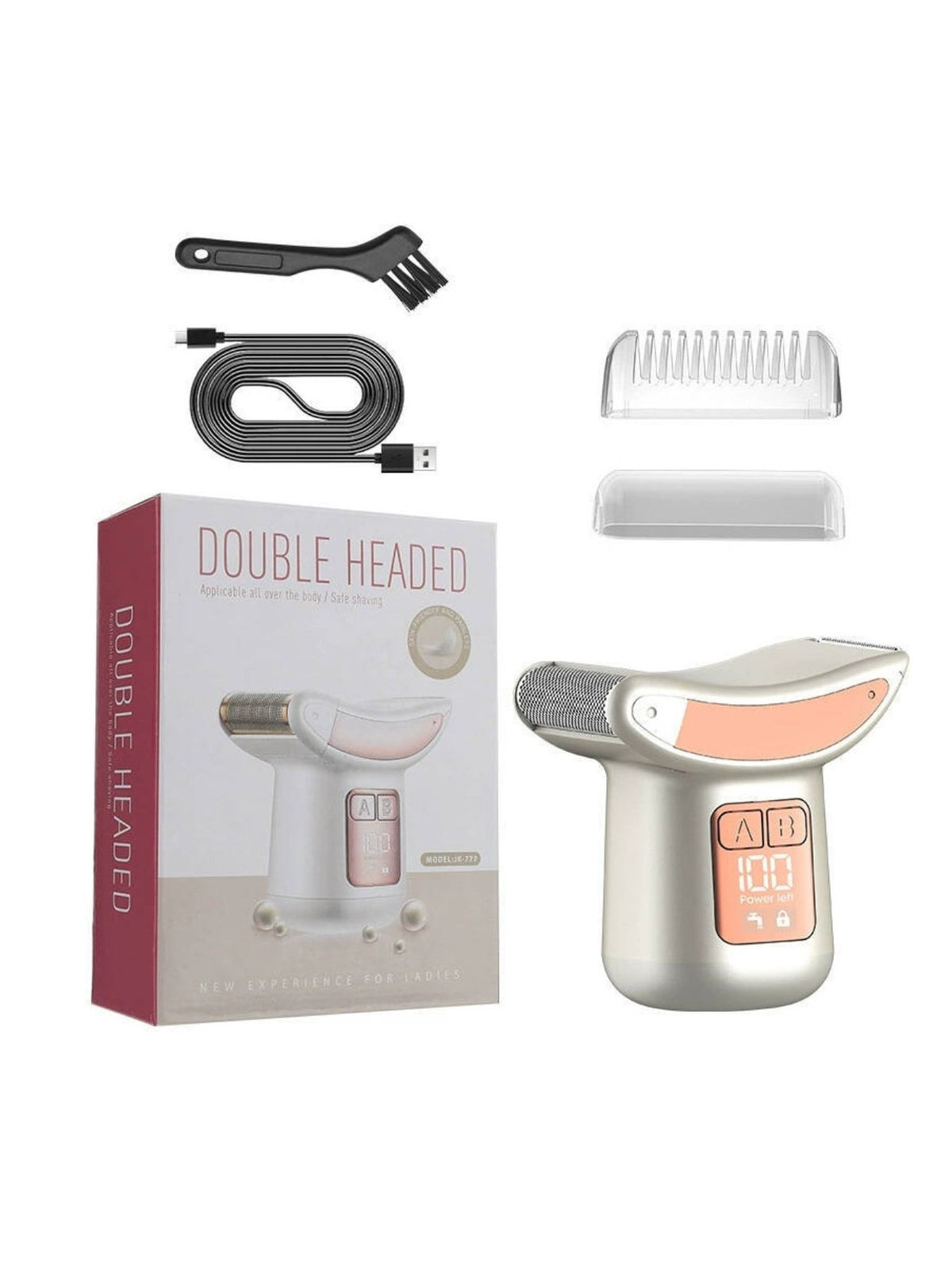 Portable razor with charging cable
