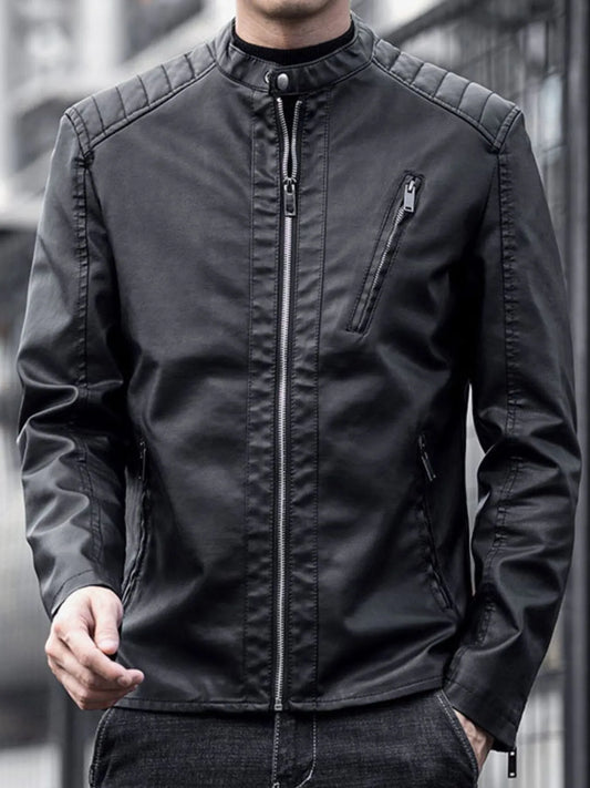 Men's Plus Size Zip Up Long Sleeve Jacket - Fashorio