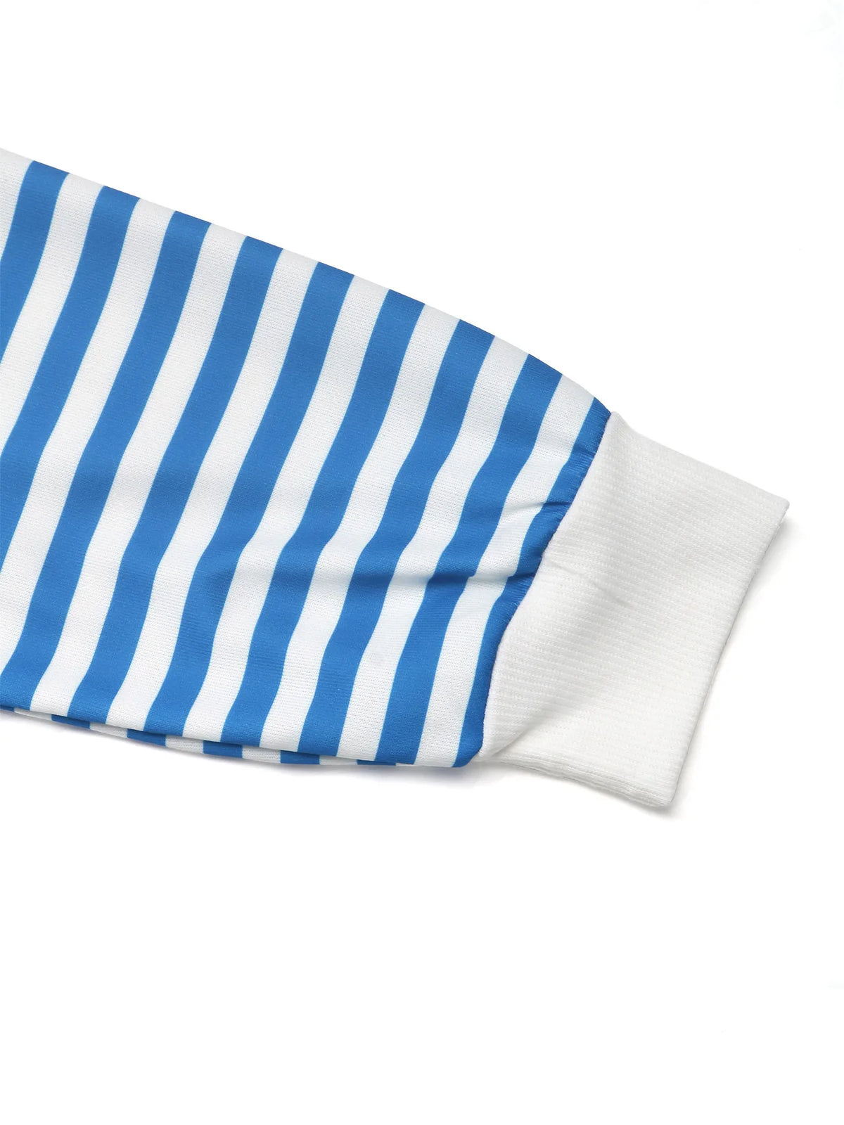 Full view of striped casual hoodie