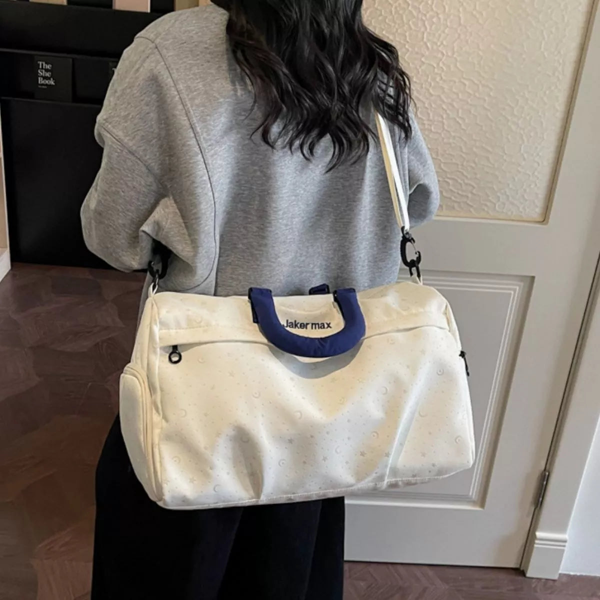 Duffel bag handle detail