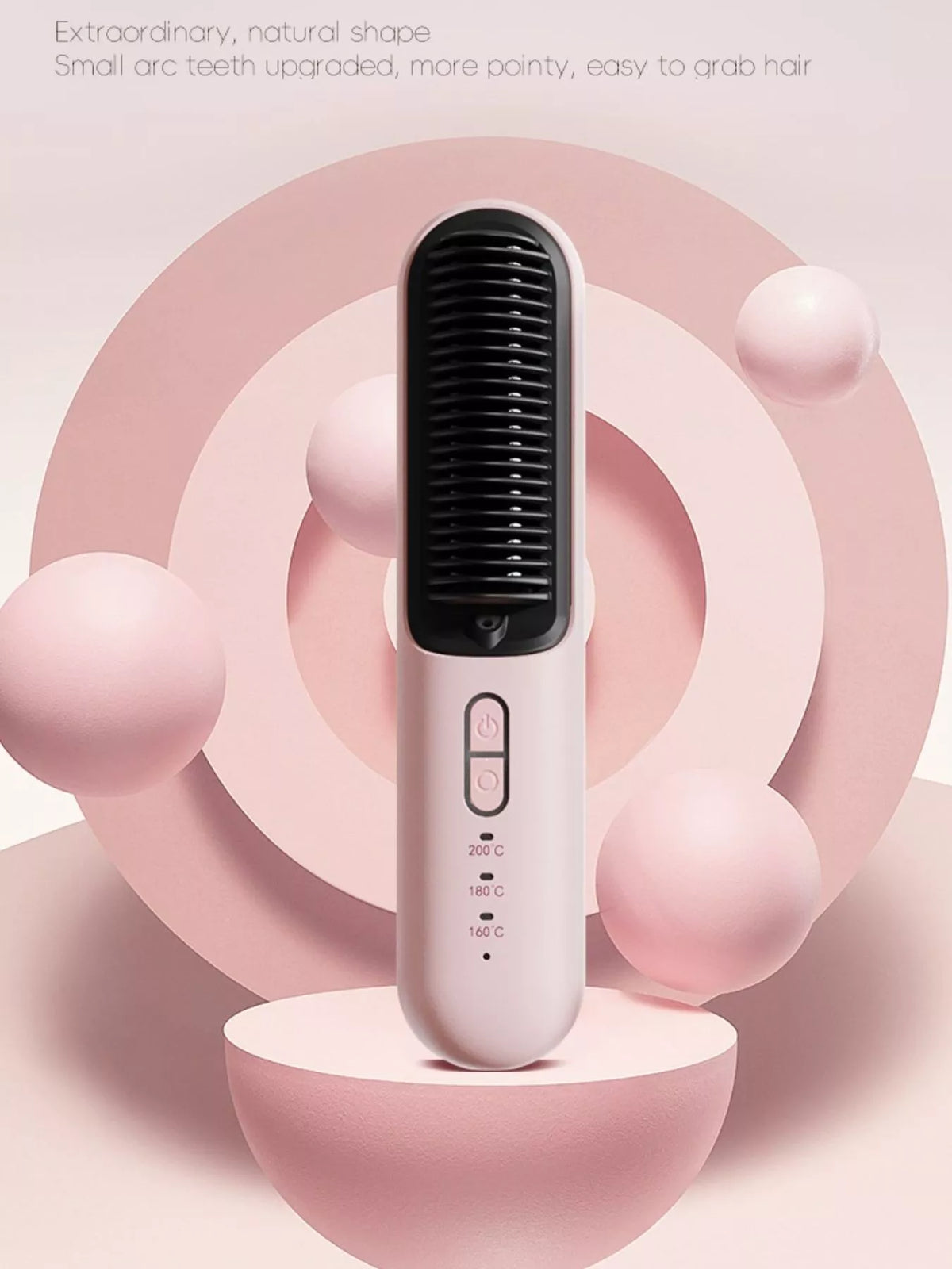 Dusty pink fast heating straightening comb