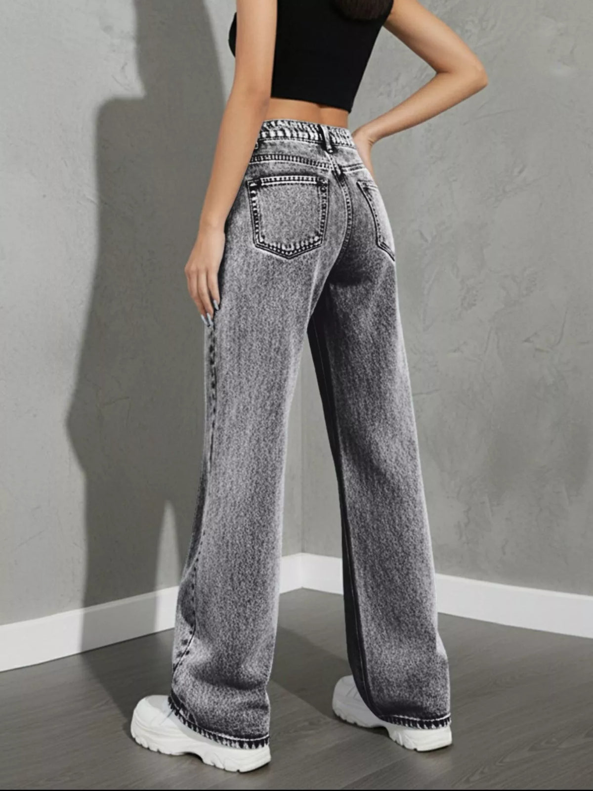 Classic High Waist Wide Leg Jeans, view 14