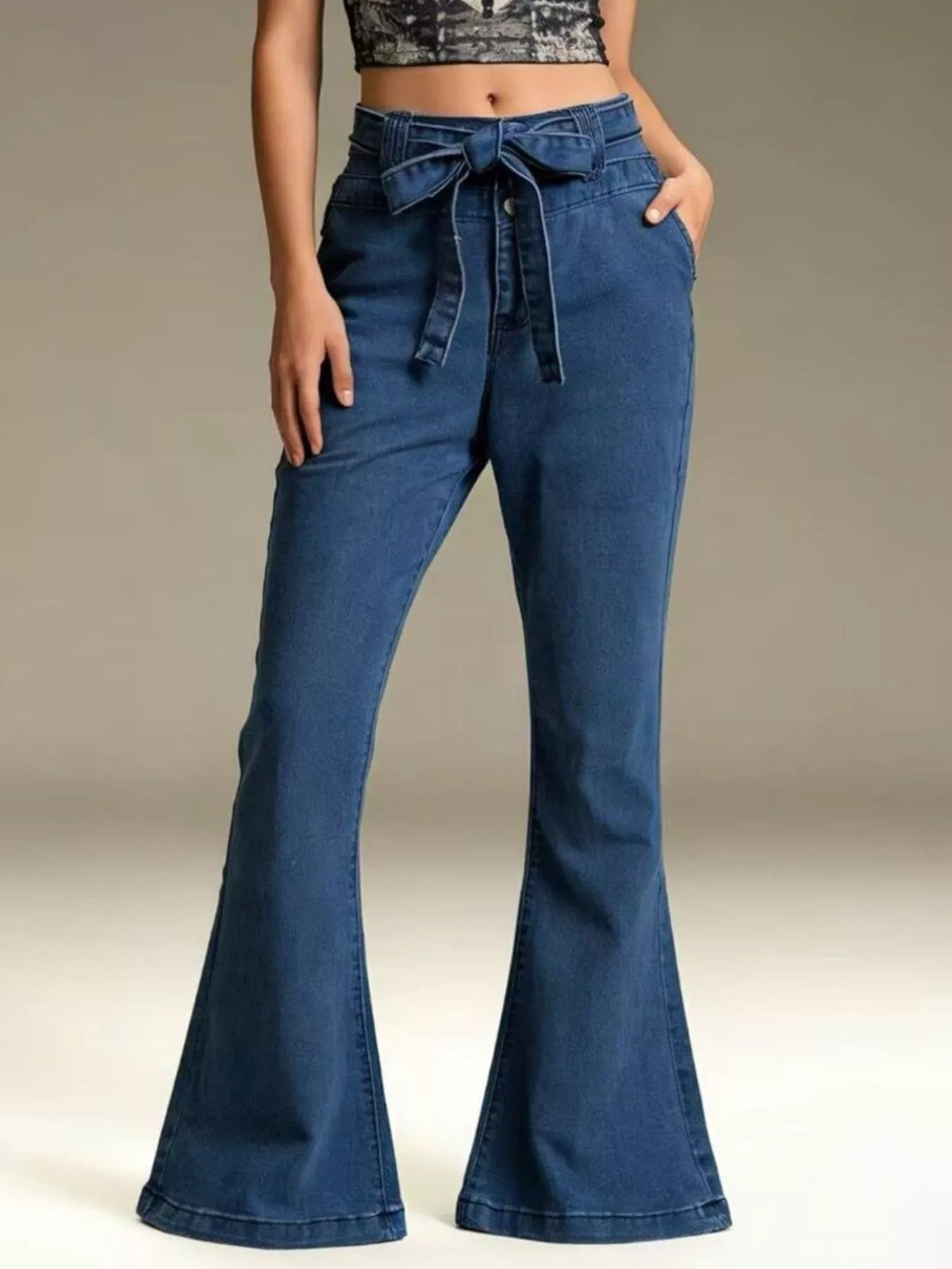 Flare jeans back view