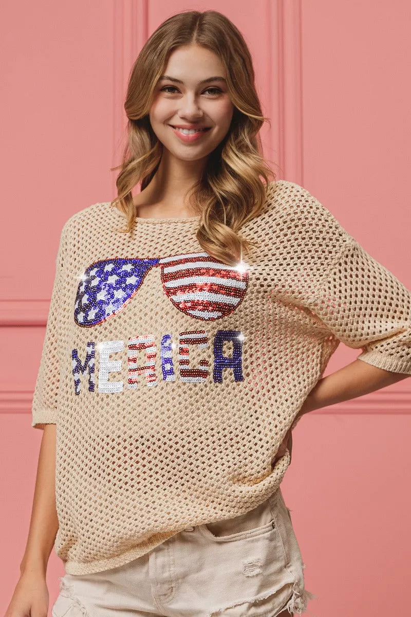 Sequin cover up beach styling