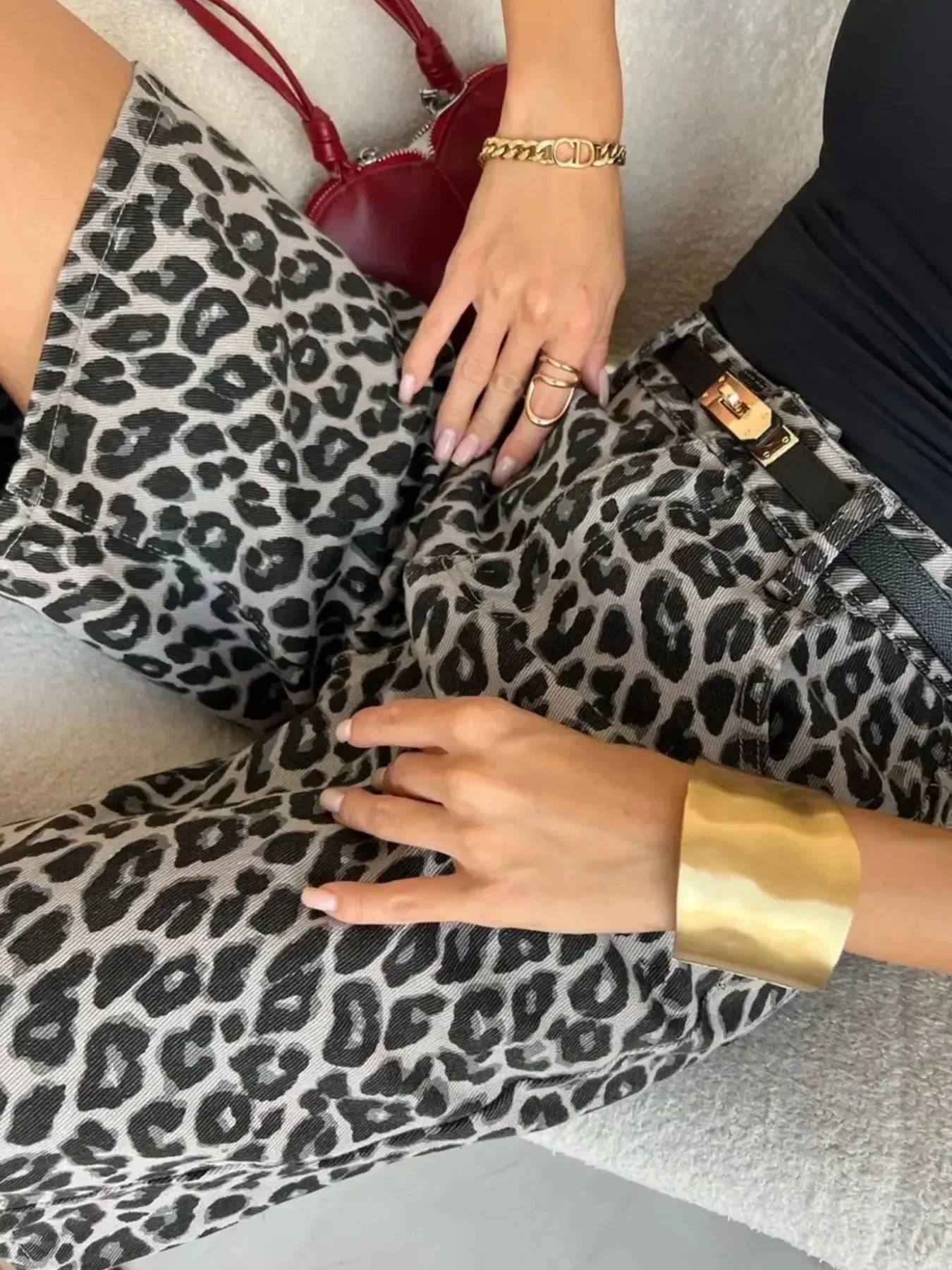 Leopard Print High-Waisted Casual Shorts - Fashorio