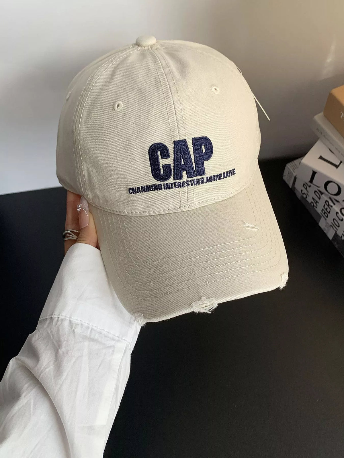 Back view of the vintage style baseball cap