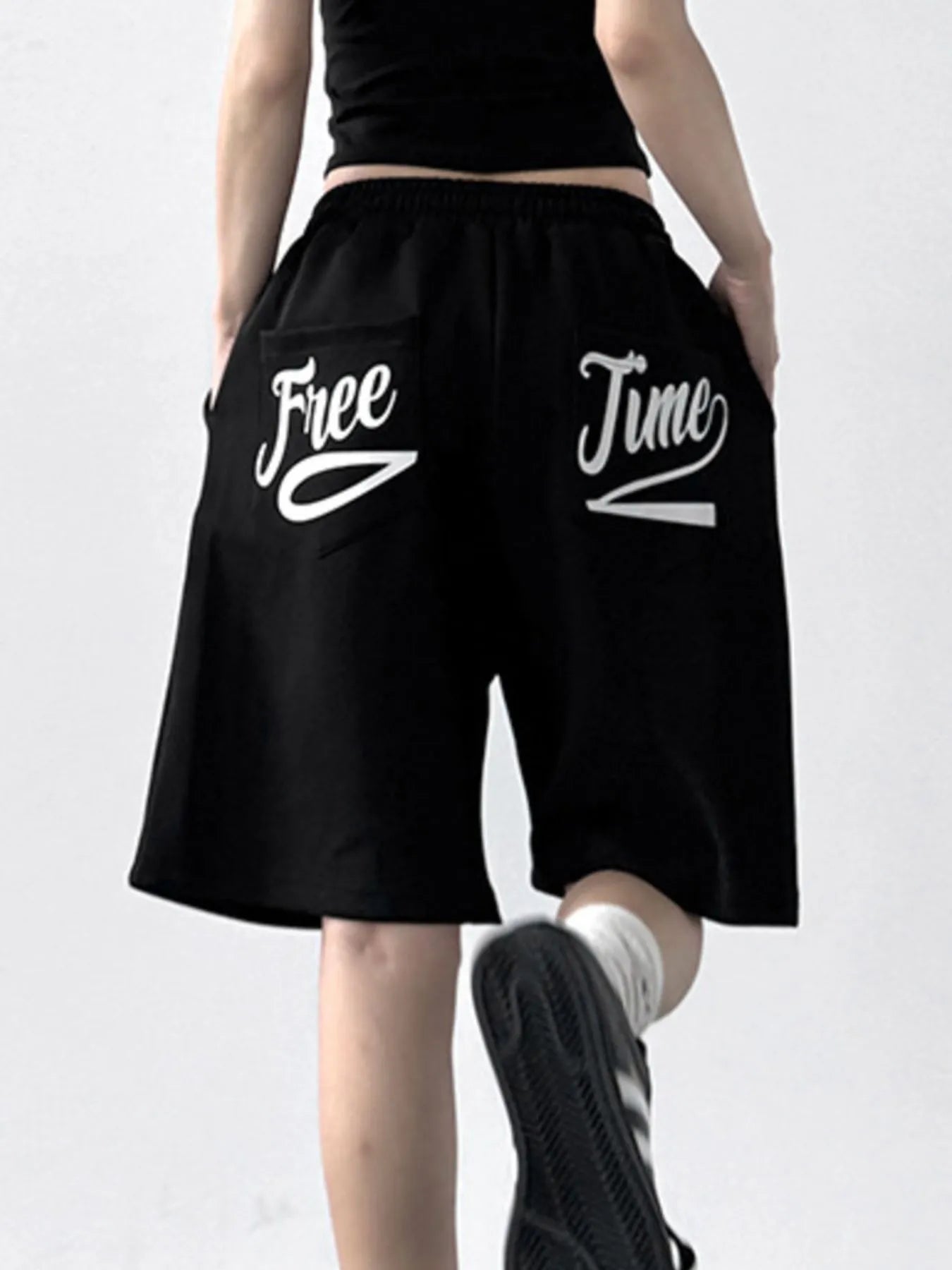 Drawstring Wide Leg Shorts - Fashorio