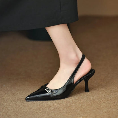 Pointed Toe Slingback Pumps - Fashorio