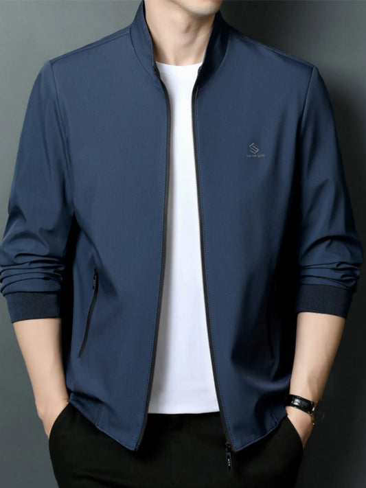 Men's Plus Size Zip Up Long Sleeve Jacket - Fashorio
