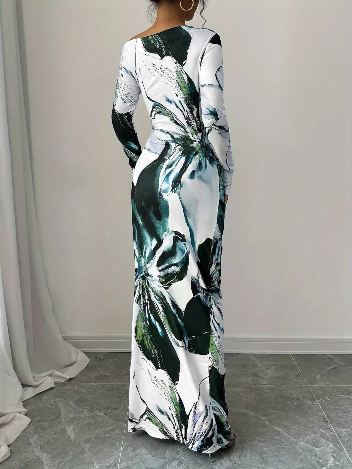 Floral maxi dress in bright color