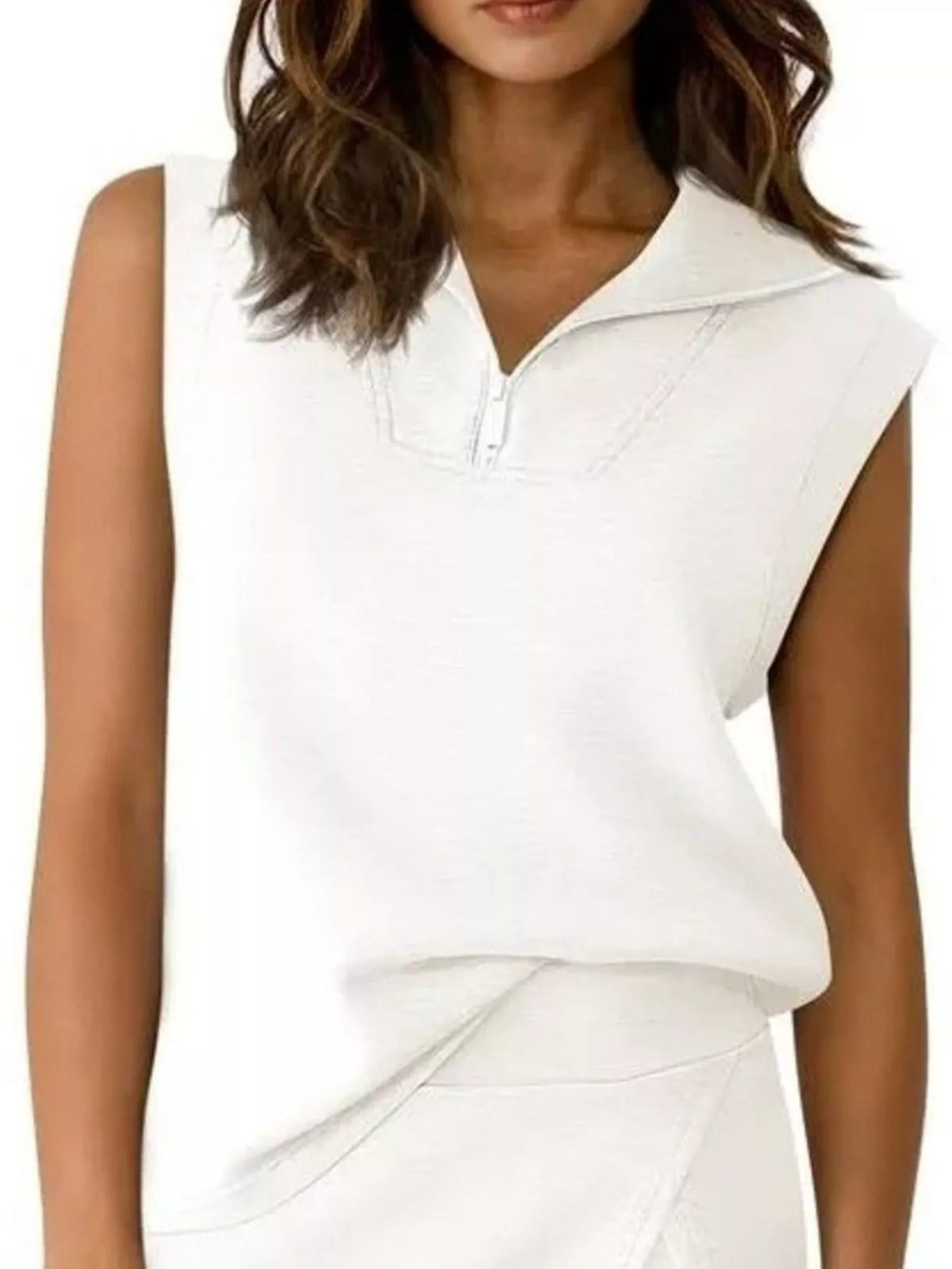 Quarter zip set angle view