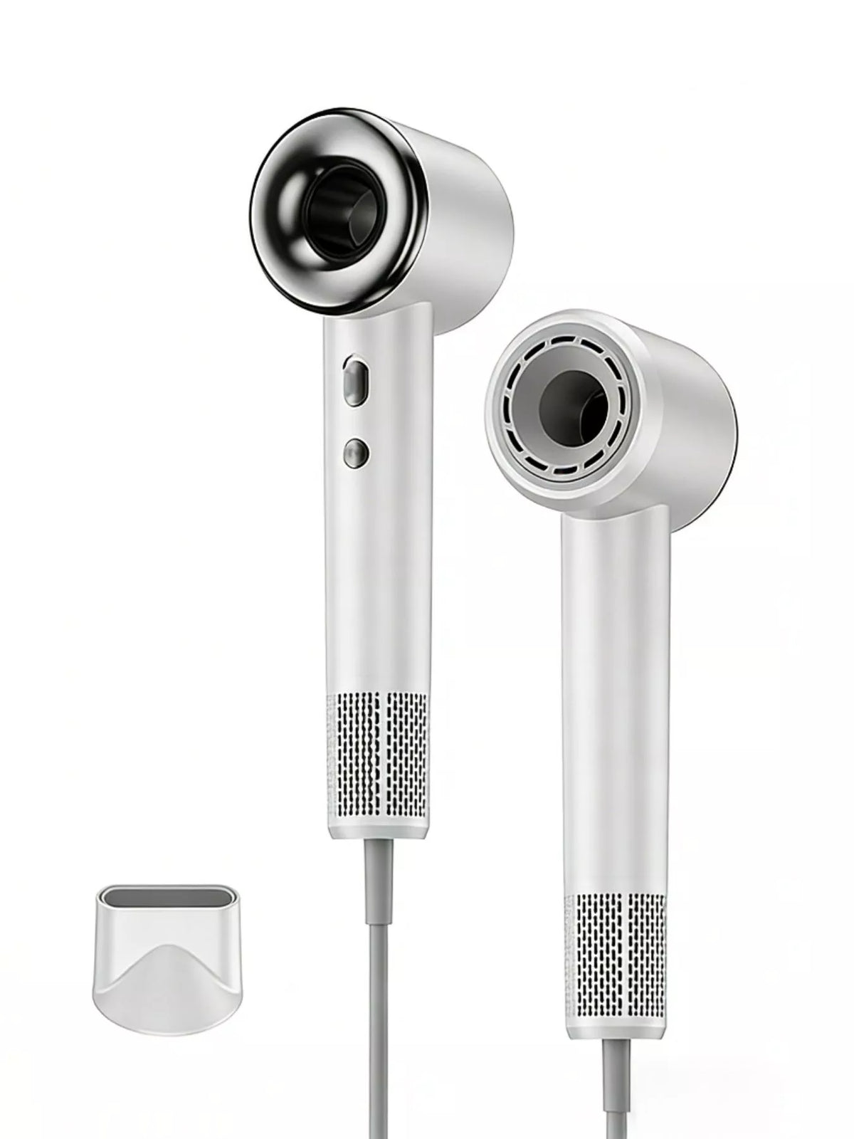 Hair dryer held in hand