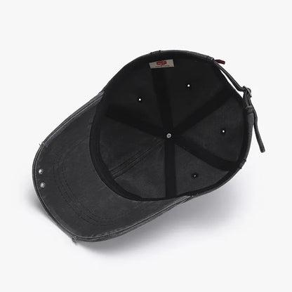 Embroidered Letter Cotton Baseball Cap - Fashorio