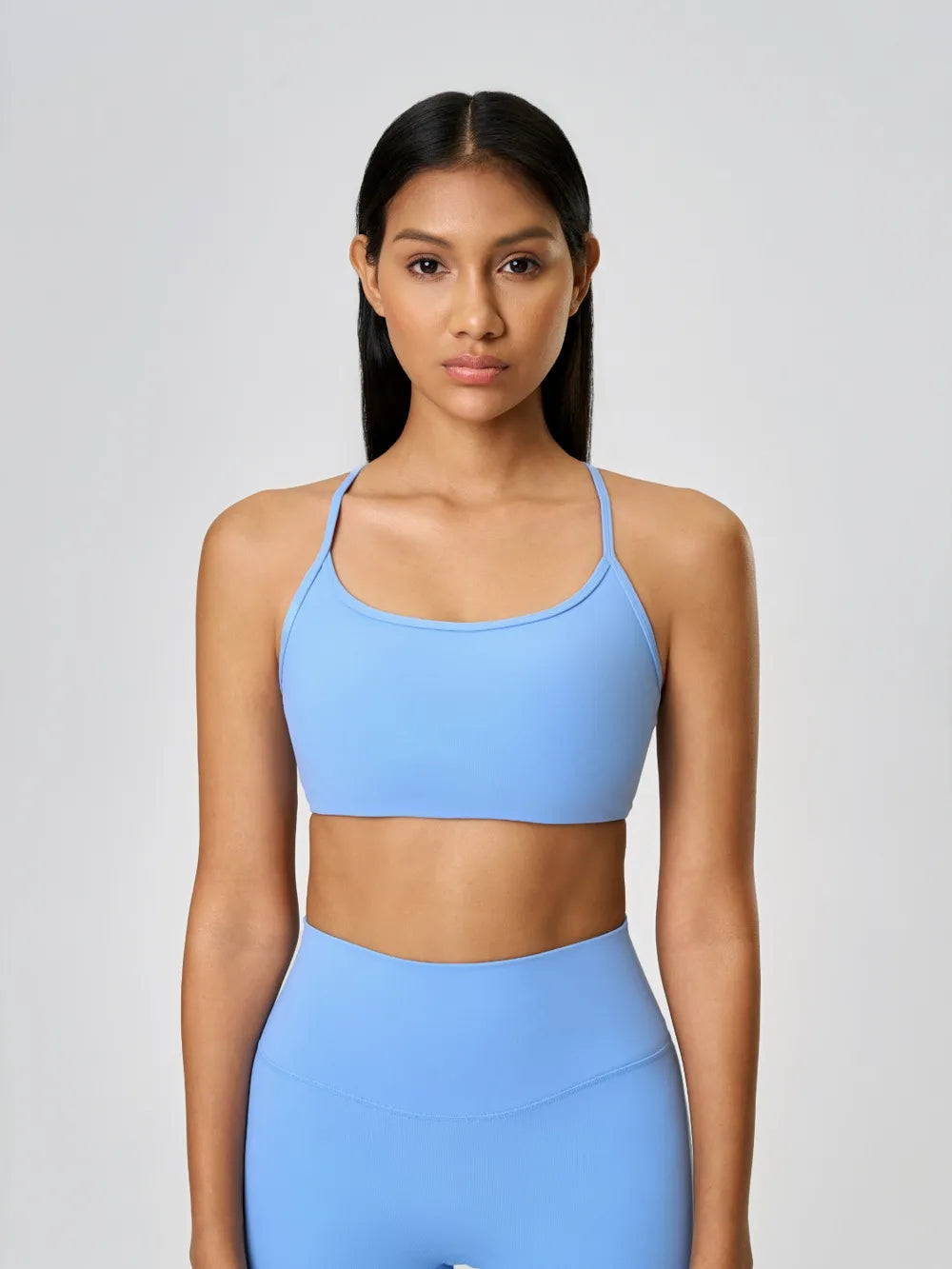 Millennia Crisscross Back Scoop Neck Active Cami with Detachable Chest Pads - Fashorio