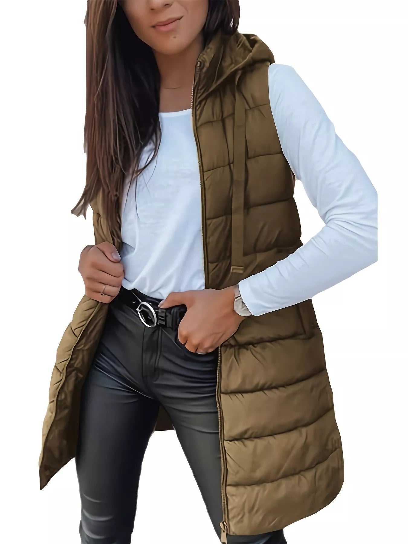 Zip Up Hooded Winter Coat - Fashorio