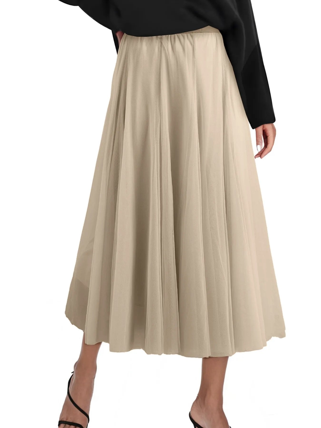 High-Waisted Midi Skirt - Fashorio