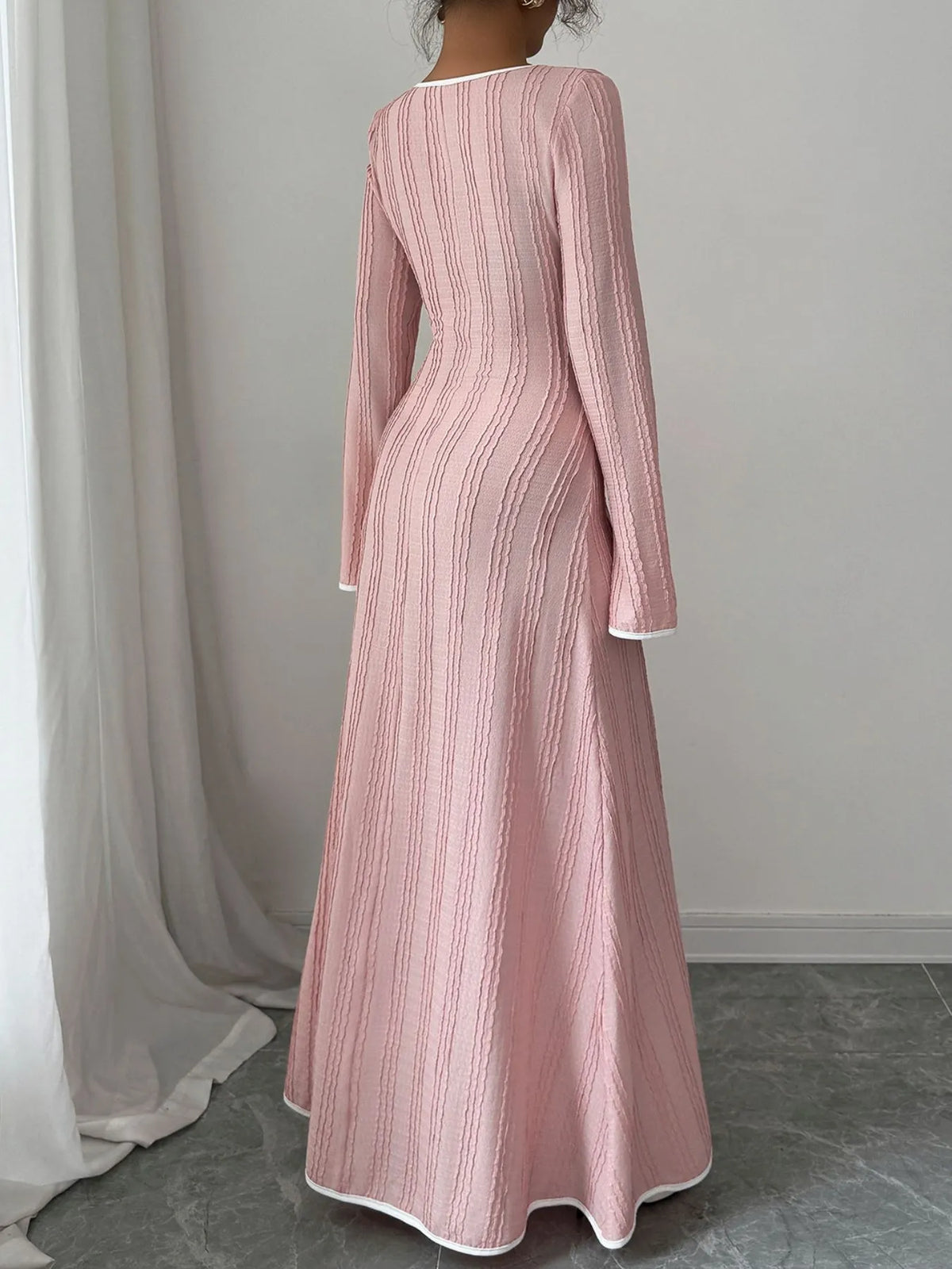 Full length back view of the maxi dress
