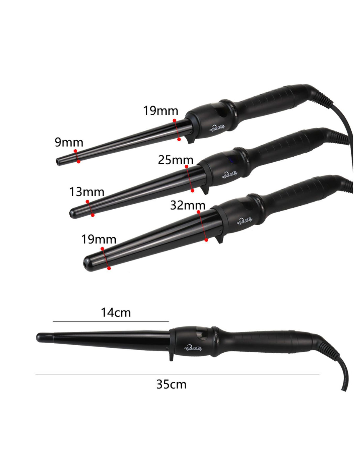 Curls shaped with the curling iron