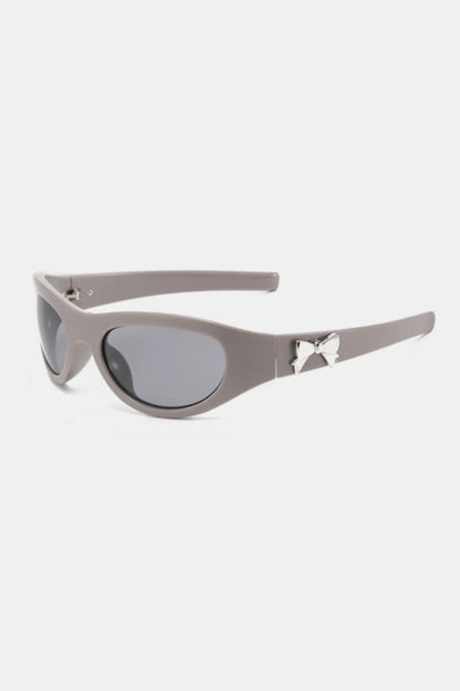 Polycarbonate Frame Cat-Eye Sunglasses Gray One Size - Fashorio