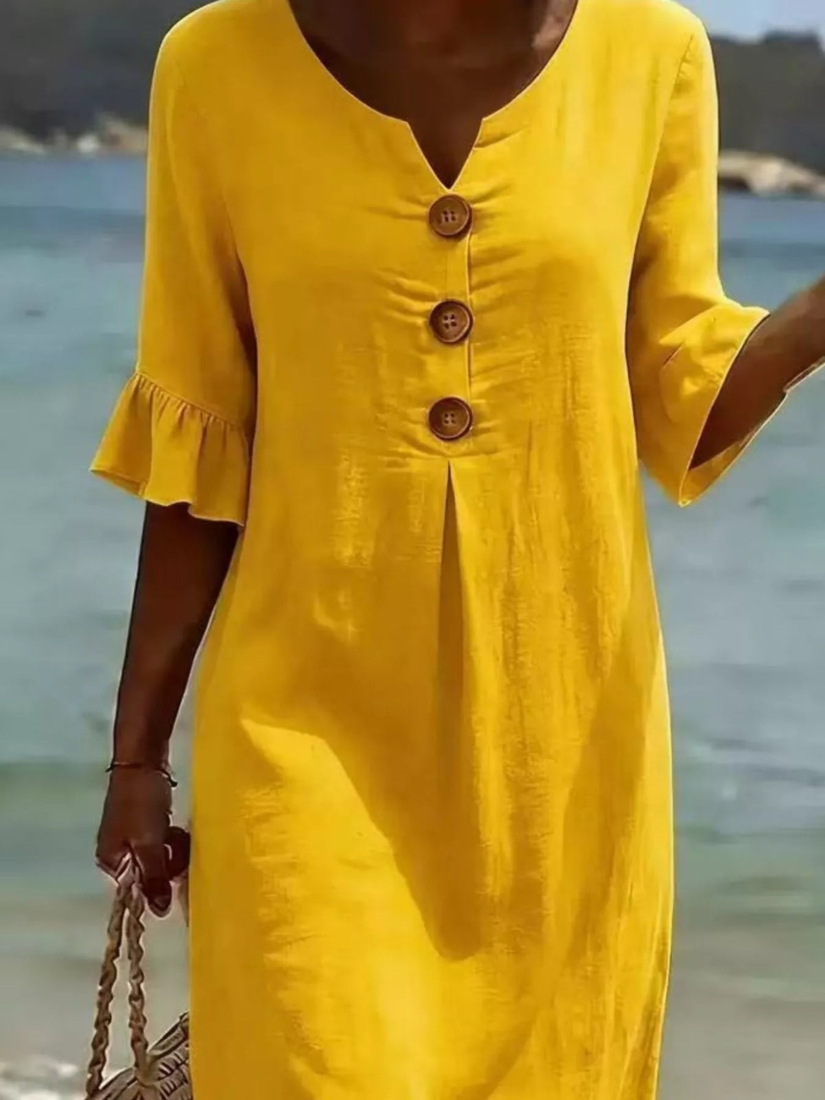 Belinda midi dress styled for a summer event
