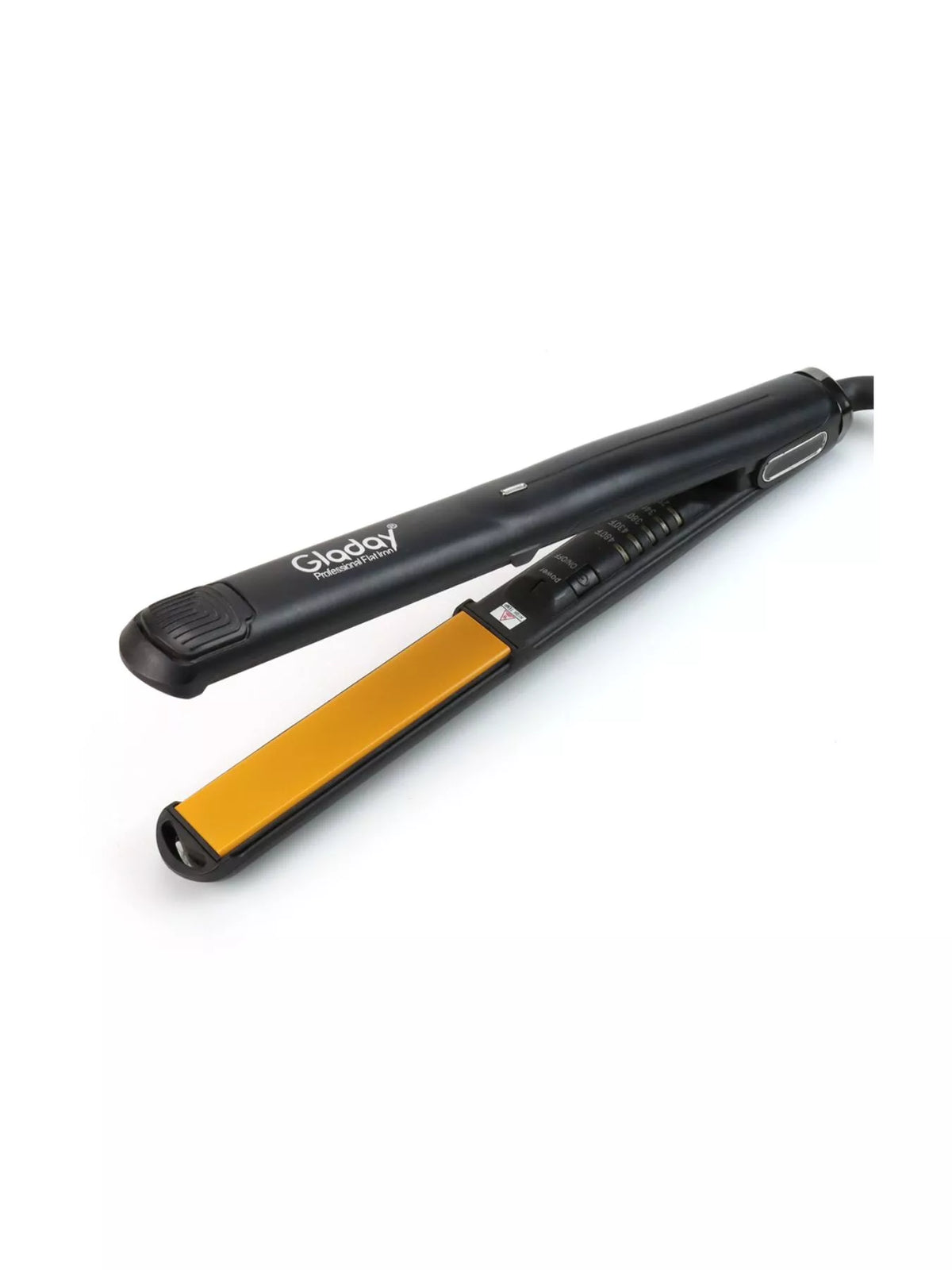 Adjustable temperature hair straightener full view