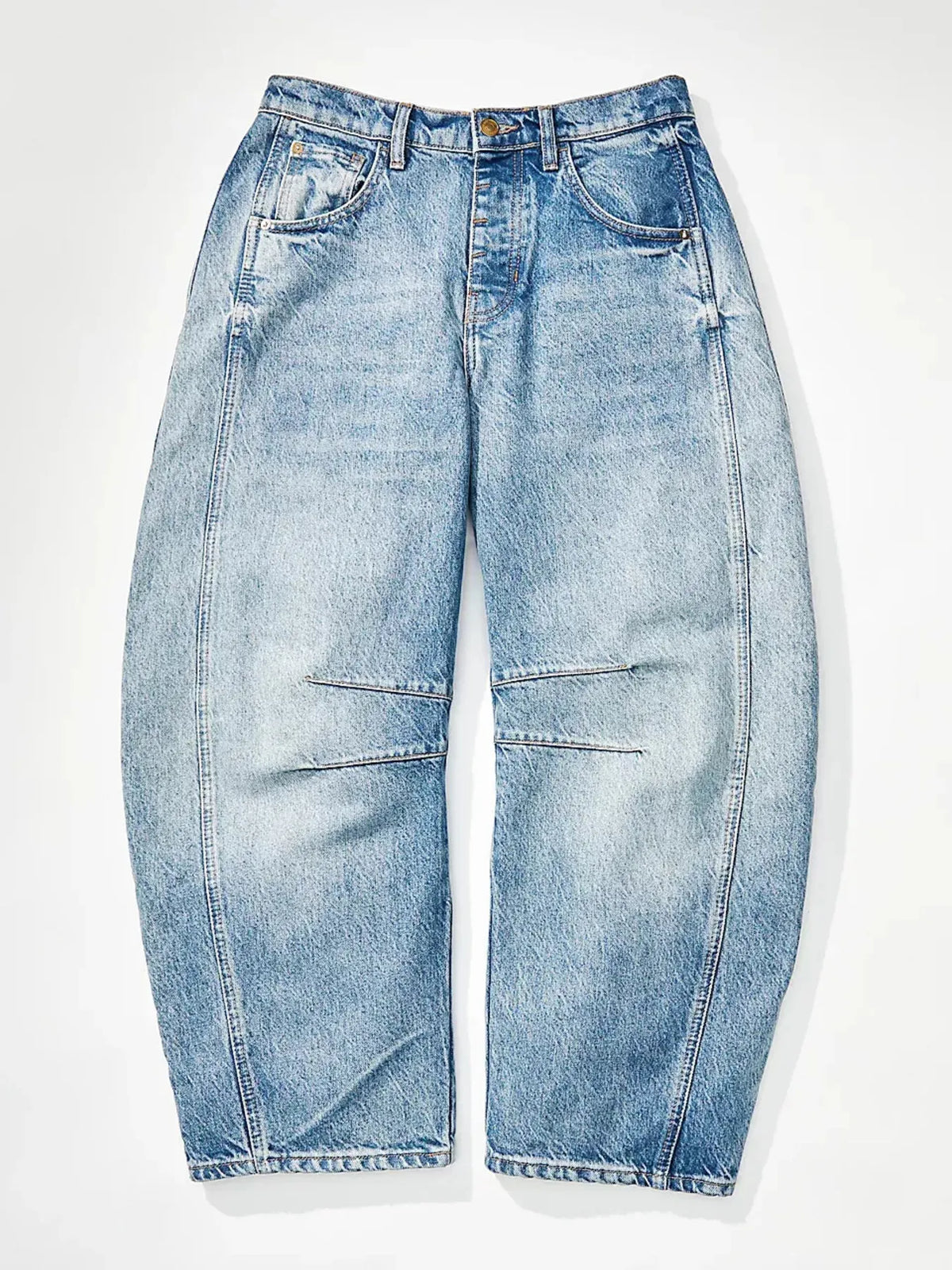 Wide leg jeans in a darker shade