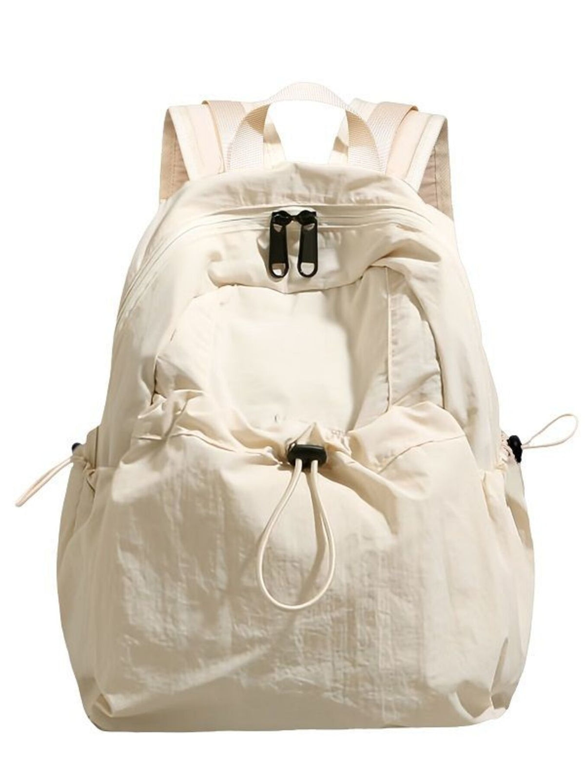 Black lightweight drawstring backpack