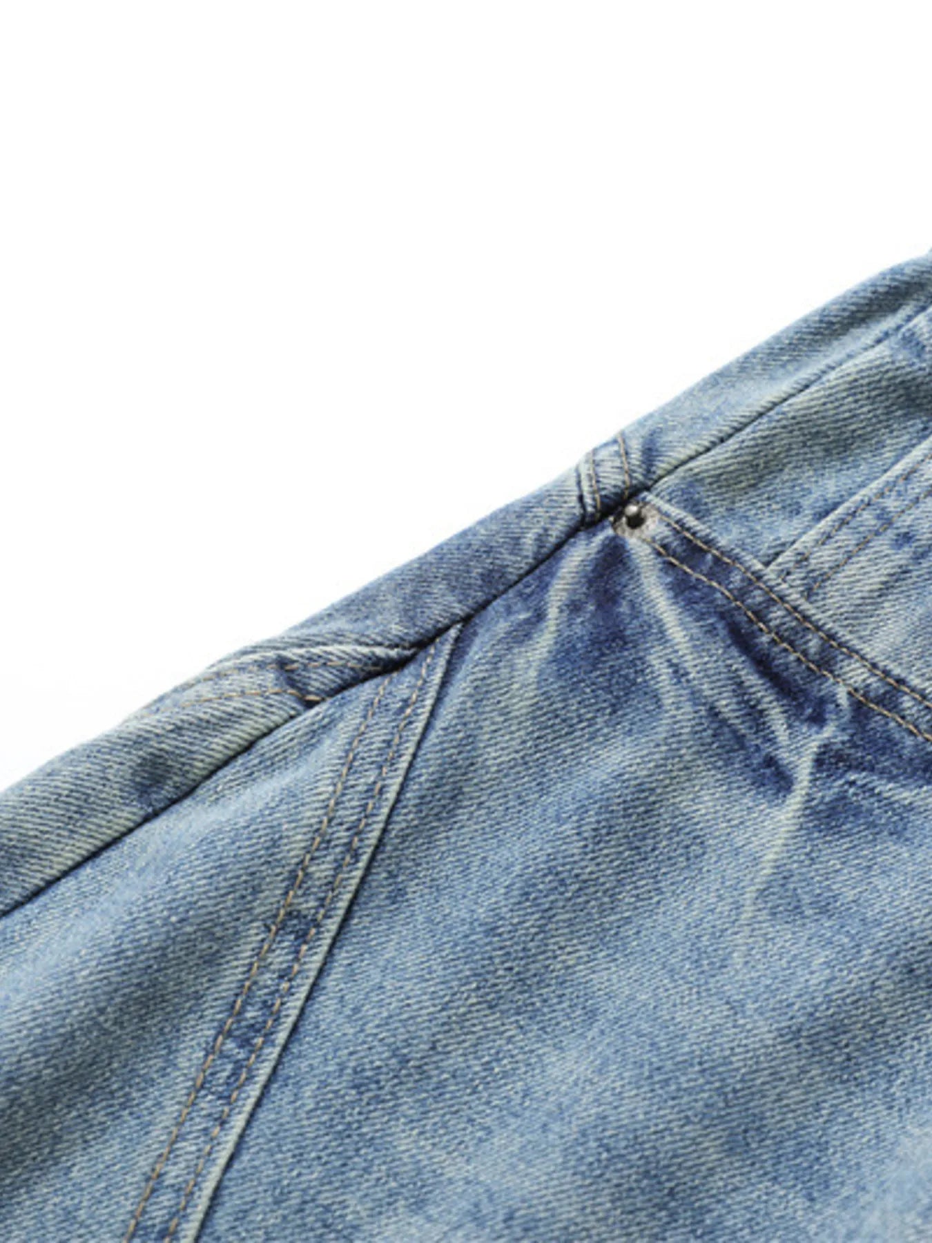 Men's Washed Wide Leg Denim Shorts - Fashorio