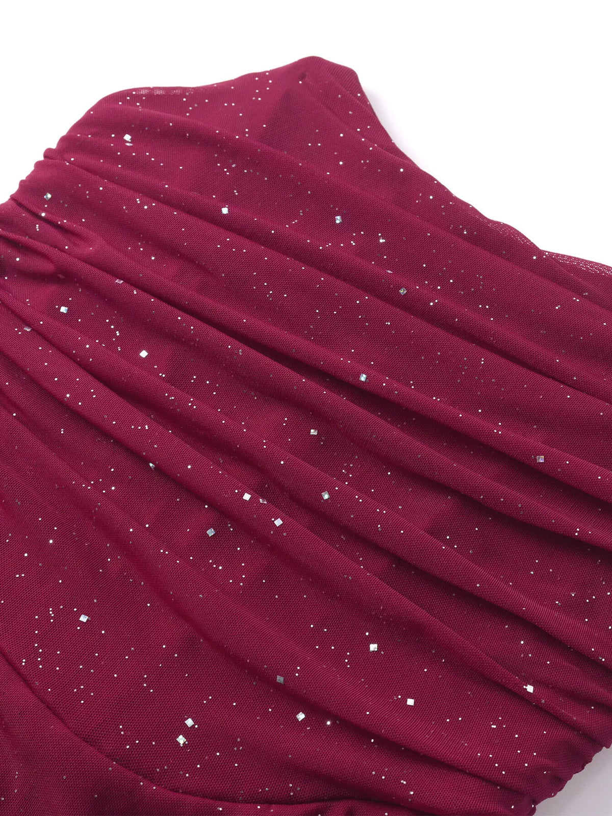 glitter tube mermaid maxi dress detail shot