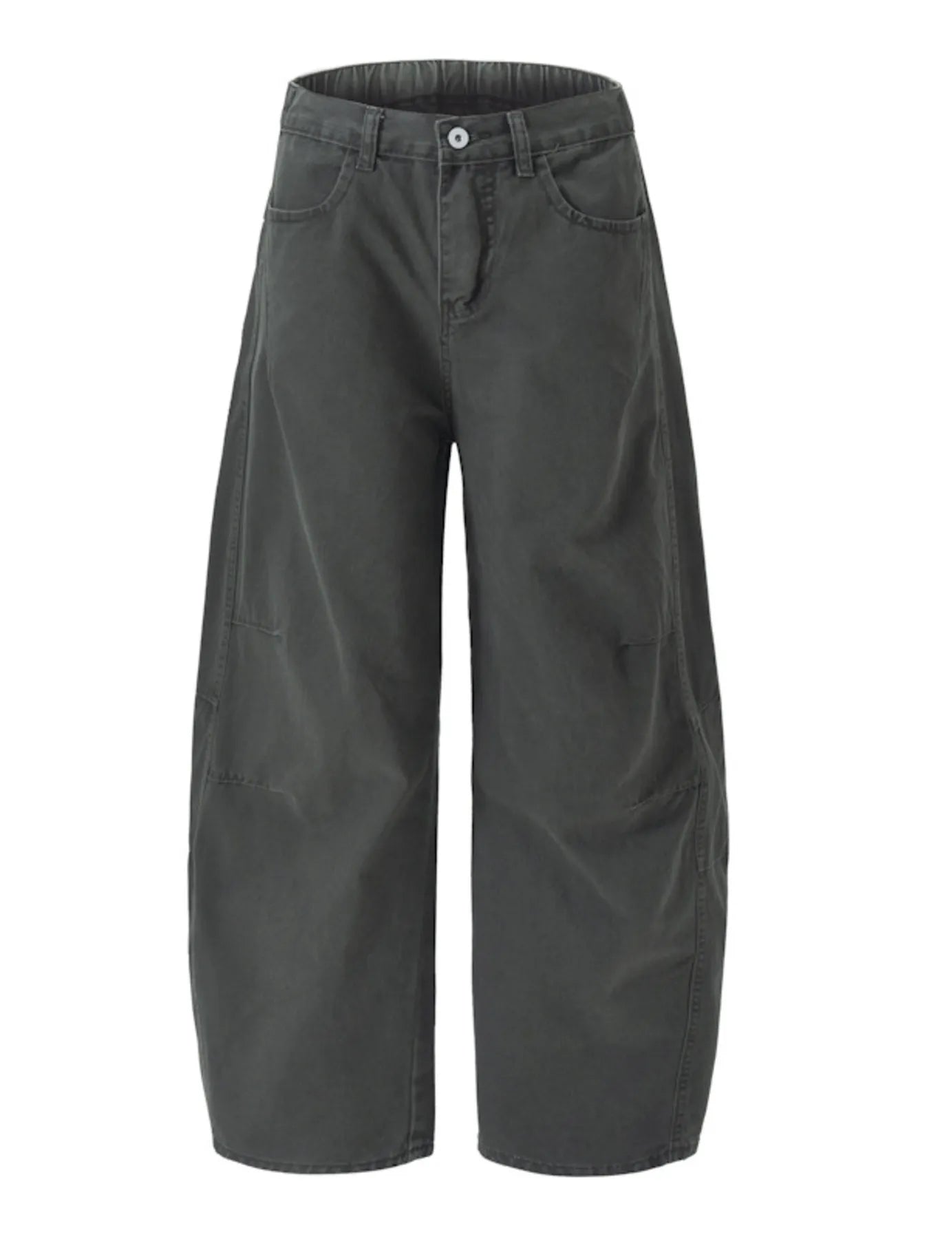 Men's Washed Wide Leg Curved Cargo Jeans - Fashorio