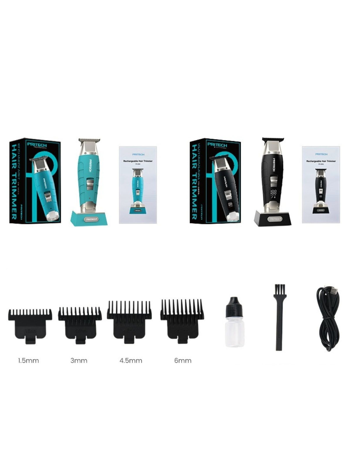 Full grooming kit contents laid out