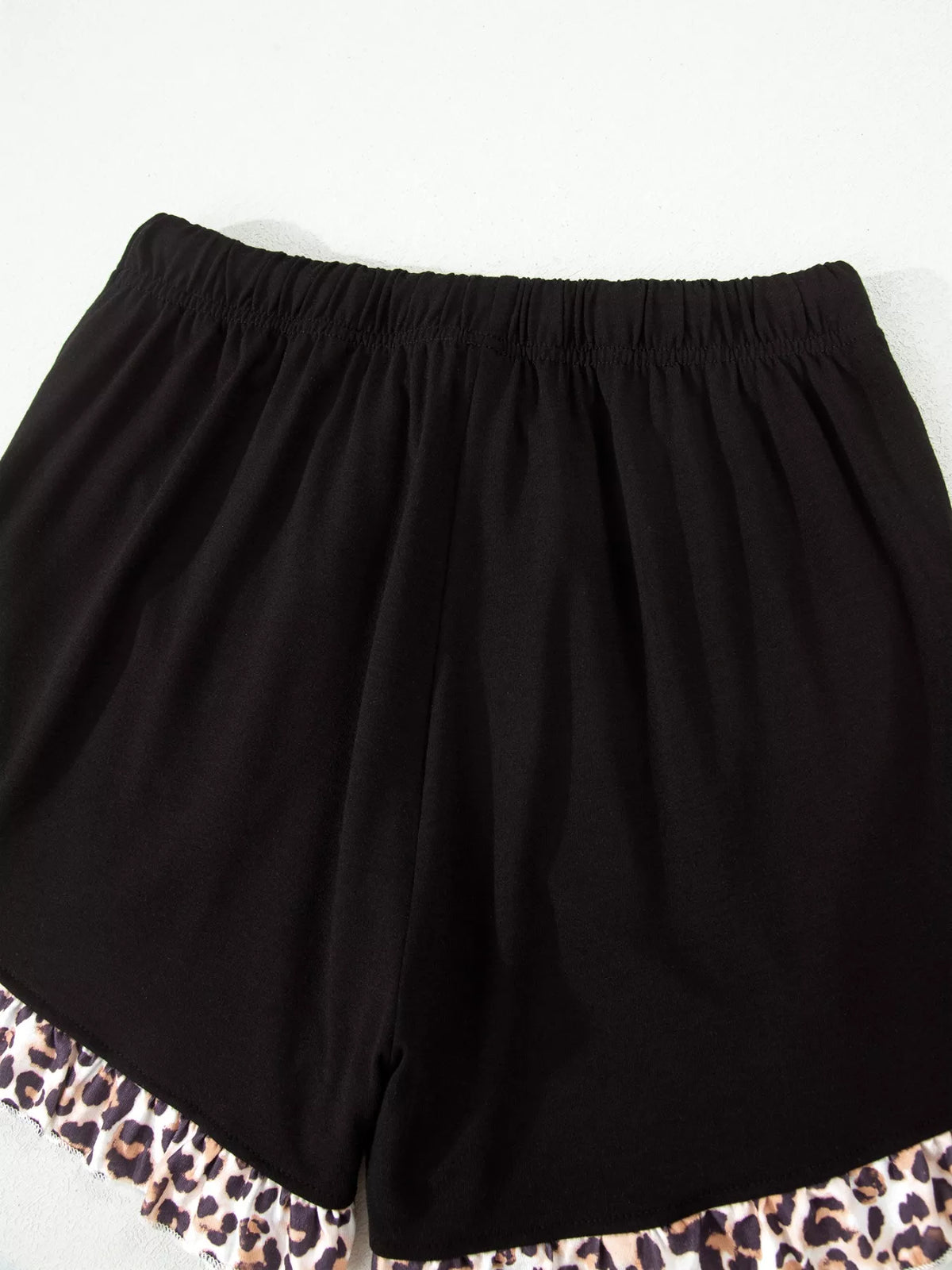 Leopard Patchwork Shirt and Shorts Two Piece Set, view 9