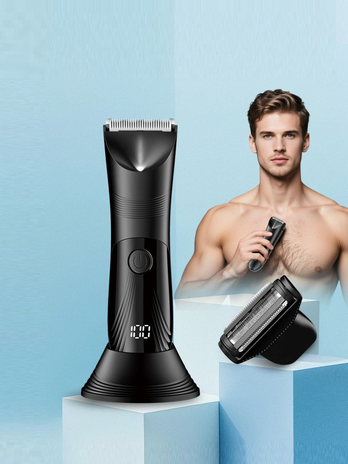 Painless epilator in black