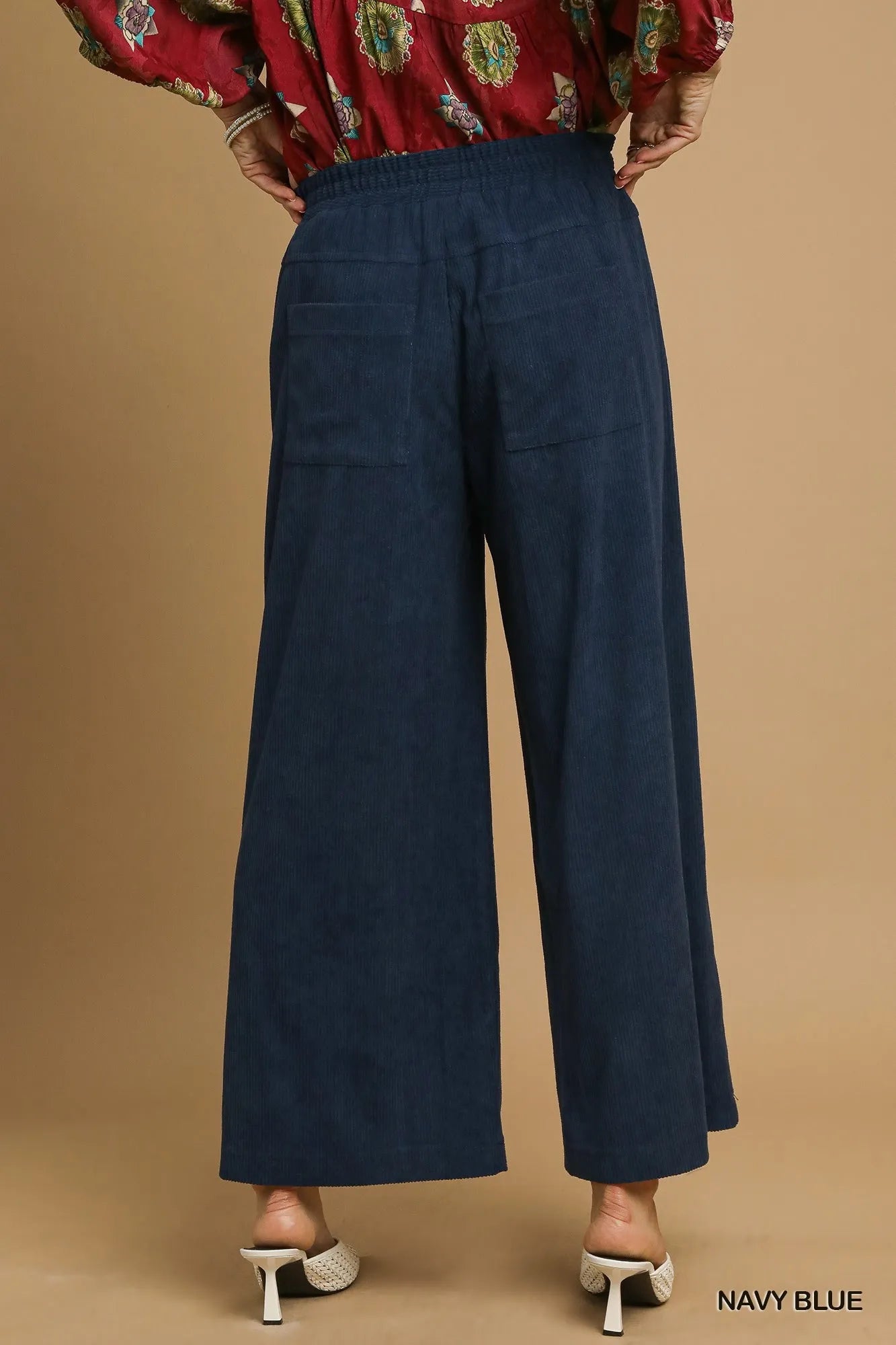 Umgee Wide-Leg Corduroy Pants - Fashorio