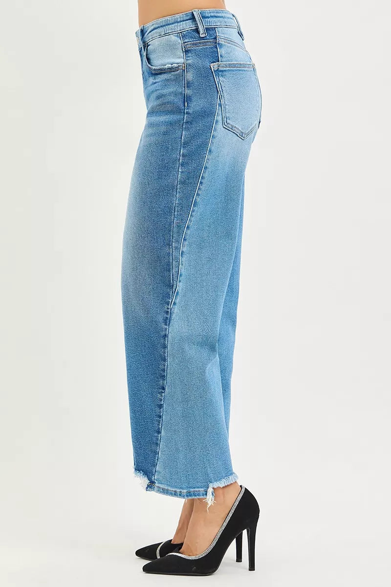 RISEN contrast wash jeans back view
