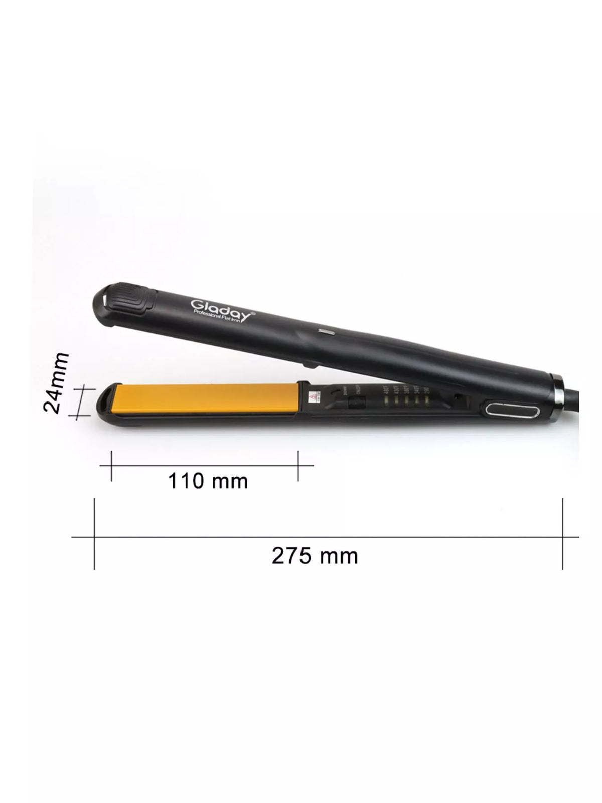 Hair straightener sleek styled result