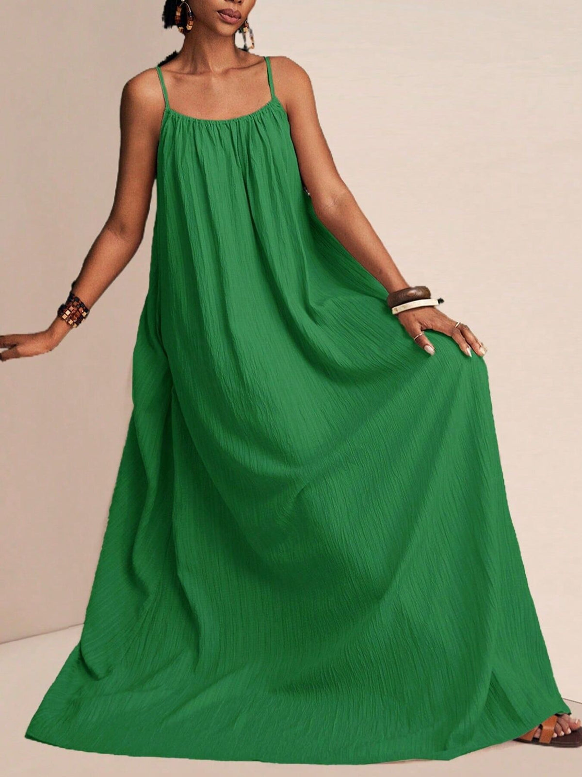 Flowy maxi dress alternate color styled look