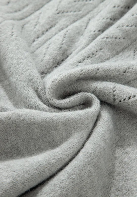 Openwork Button Down Long Sleeve Cardigan - Fashorio