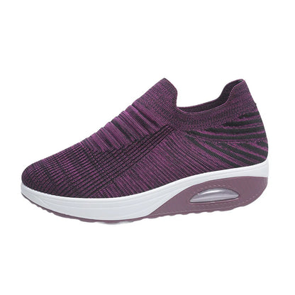Breathable Mesh Wedge Sneakers - Fashorio