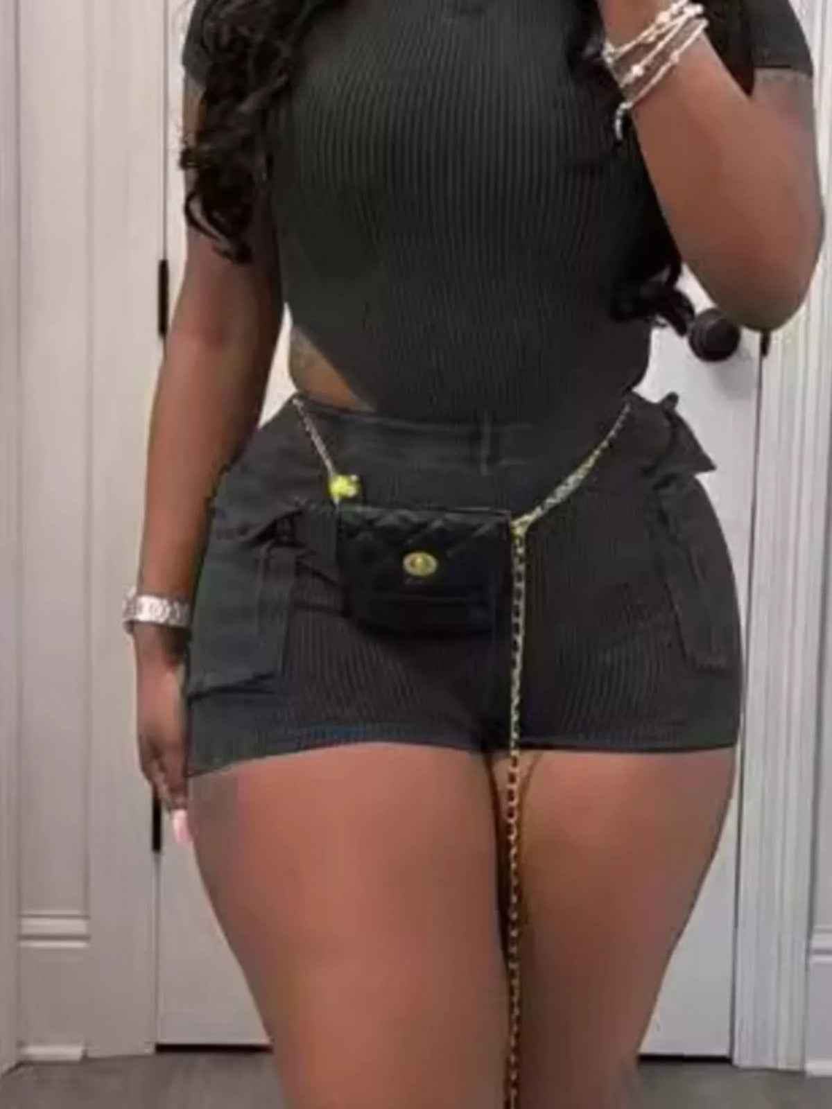 Womens ribbed set color variation view