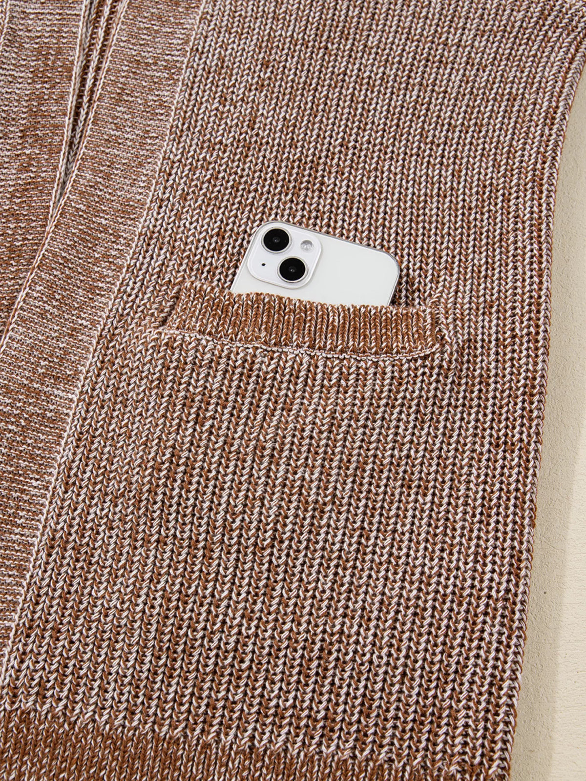 open front cardigan with pockets full length view