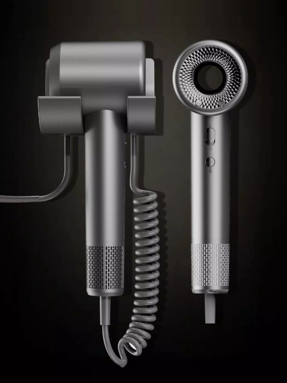 Hair dryer nozzle and air outlet detail