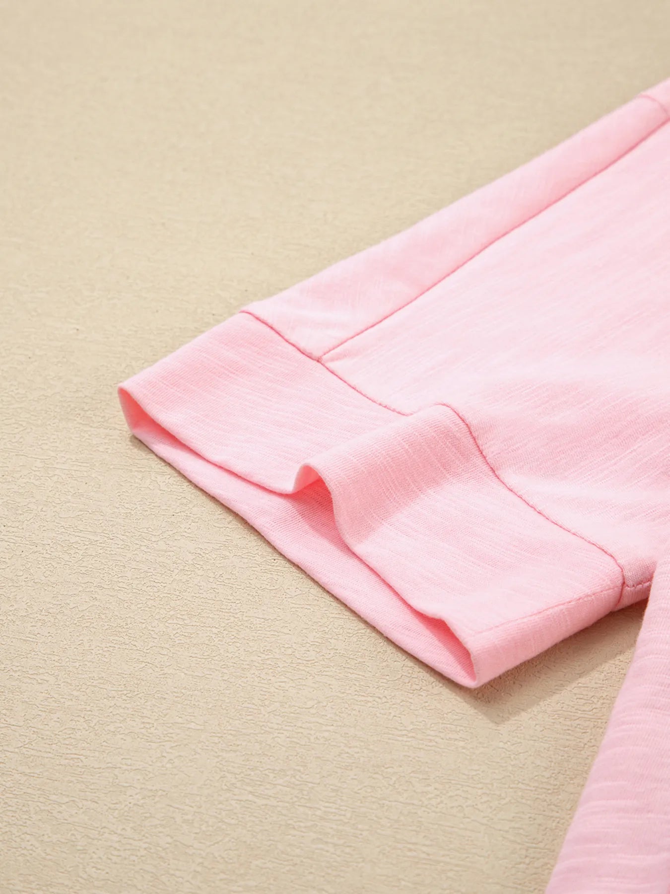 Flower Patched Exposed Seam Oversized T Shirt - Fashorio